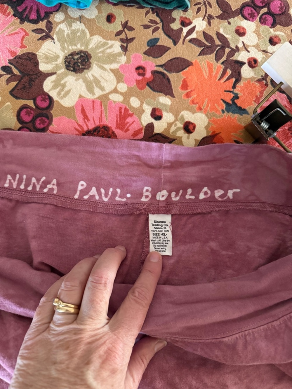 Women's A-Line Skirt in Dusty Rose XL Boulder Batik Legend Nina - Picture 3 of 3